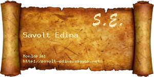 Savolt Edina névjegykártya