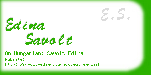 edina savolt business card